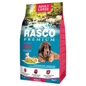 Rasco Premium Adult Large kuře s rýží 3kg / Granule pro dospělé psy (1704-10334)