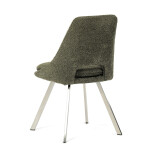 Jídelní židle, zelená, látka bouclé, DCL-W1174 GRN2