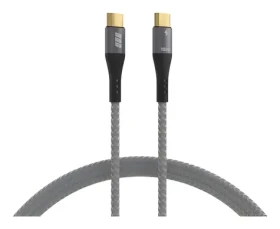 EFB USB-C 100W šedá / Nabíjecí kabel / PD 3.0 / E-Marker chip / opletený / 3 m (USB-CC-00004)