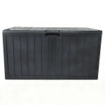 Zahradní úložný box 112x49x54cm, plast, šedá, AZB-G2075 GREY