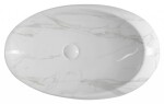 SAPHO - DALMA keramické umyvadlo na desku, 68x44 cm, carrara 317