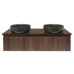 Koupelnová skříňka s krycí deskou SAT Evolution 118x30x44,8 cm ořech mat SATEVO120NAD SATEVO120NAD