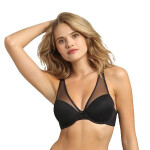 Vyztužená podprsenka kosticemi DIM GENEROUS INVISIBLE UNDERWIRE PADDED BRA DIM černá