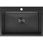 MEXEN - Solix ocelový dřez 1-bowl 650 x 450 mm, černá HC 6403651000-70HC