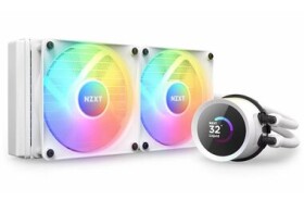 NZXT Kraken 240 RGB bílá / 2x120mm / Fluid Dynamic Bearing / 2800 RPM / 33.88 CFM / RGB / LCD / AMD + Intel (RL-KR240-W1)