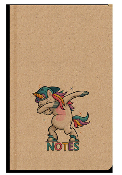 Notes linkovaný A5 Kraft Unicorn