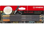 STABILO® Pen 68 metallic - 3 ks sada - zlatá, stříbrná, měděná (B-53046-10)