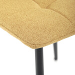 Jídelní židle, žlutá, látka, DCL-V2017 YEL2