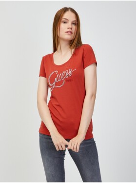 Červené dámské tričko Guess Bryanna dámské