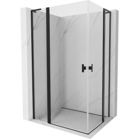 MEXEN/S - Mist L Duo sprchový kout dveře křídlové 120 x 90, transparent, černá 8A4L-120-090-70-00