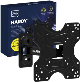 3mk Hardy SlimGrip 20 / Držák TV / do 20 kg / 14"-42" / VESA 200x200 mm / otočení 180°