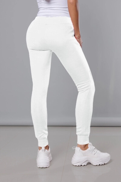 Bílé teplákové kalhoty (CK01-1) odstíny bílé XL (42)
