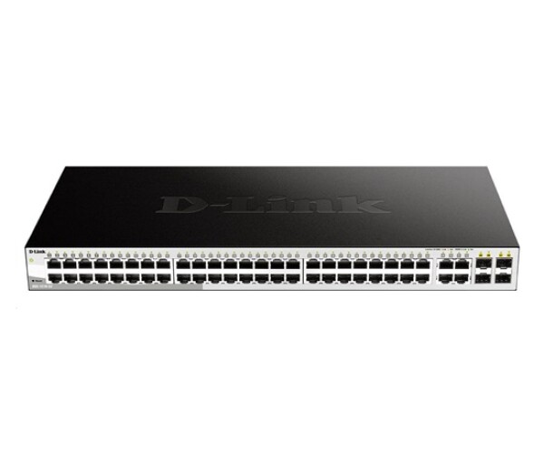 D-Link DGS-1210-52 52-port Gigabit Smart+ Switch, 48x GbE, 4x RJ45/SFP, fanless EDF_385547