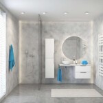 Kielle - Idolio Vysoká skříňka závěsná 155x35x35 cm, lesklá bílá 50224010