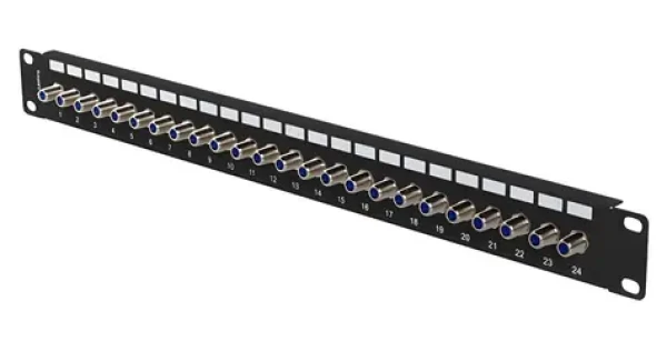 Lanberg PPRF-R624-B černý / Patch panel / 24 portů / F konektor / 1U / 19" (PPRF-R624-B)