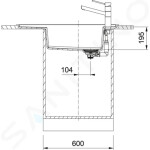 FRANKE - Fresno Fragranitový dřez FSG 611-88, 877x495 mm, matná černá 114.0651.012