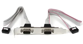 StarTech slotová redukce 2x DB-9 - IDC stříbrná / Redukce / Sériový port (PLATE9M2P16)