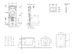 GEBERIT - Duofix Set předstěnové instalace, klozetu Arkas I a sedátka softclose, tlačítko Sigma20, lakovaný chrom mat/chrom SANI11CA2115
