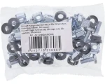 InLine Montážní sada M6 20 ks / Montážní sada do racku / klecové matice a šrouby / 16 mm / kov, plast (01950A)