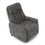 Polohovací křeslo, elektrické kabelové ovládání, šedá, látka, TV-H9727 GREY2