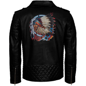 Pánská Kožená Bunda Křivák Belex Indi Brixton Černá Velikost: L