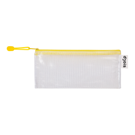 Djois obálka se zipem, DL, PVC síťovina, žlutá, 8 ks