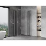 MEXEN/S - Mist L Duo sprchový kout dveře křídlové 90 x 90, transparent, chrom 8A4L-090-090-01-00