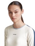 ICEBREAKER Wmns Merino 200 Oasis+ LS Crewe, Zincblu/Ecru Heather/Dawn/Cb (vzorek) velikost: S