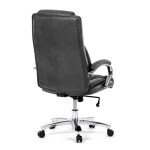 Kancelářské křeslo, houpací mechanismus, šedá ekokůže, KA-F1385 GREY