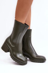 Dámské matné polokozačky Galoshes Dark Green Bertaida 36