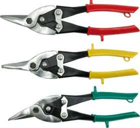 Vorel Sada nůžek na plech 250 mm CrNi / Nůžky na plech / sada 3 ks - rovné, pravé, levé / HRC 60-62 (TO-48330)