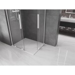 MEXEN/S - Velar L Duo sprchový kout, posuvné dveře 100 x 90, transparent, bílá 871-100-090-02-03-20