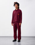 Service Works Flannel Chef Pants Burgundy M