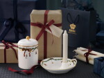 Royal Copenhagen Porcelánový svícen Star Fluted Christmas 17,5 cm, bílá barva, porcelán