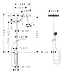 HANSGROHE - Activera Q Sprchový set bez baterie, 29x18 cm, 2 proudy, EcoSmart, matná černá 28757670