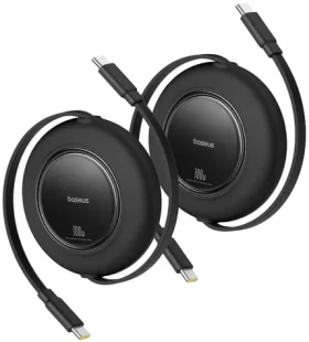 Baseus Free2Pull černá / Kabel USB-C - USB-C / 100W / 2 m / balení 2 ks (P10364500113-08)
