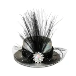 Rappa Mini klobouk stříbrný s ozdobou