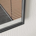 Erga Rectangle, obdélníkové zrcadlo 100x80 cm, černý rám, ERG-V01-RECTAGLE-1080-BK