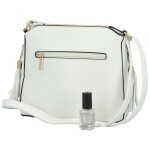 Módní dámská koženková crossbody kabelka Vaios, bílá