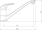 NOVASERVIS - Dřezová stojánková baterie Metalia ECO+ chrom 57091,0E