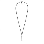 Pánský náhrdelník Harald Black - Totem bojovníka s runami, Černá 60 cm
