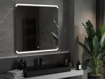 MEXEN - Nida zrcadlo s osvětlením 100 x 100 cm, LED 600 9806-100-100-611-00