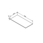 SAPHO - Deska DTDL 980x18x440, dub alabama DT098-2222