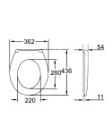 GROHE - Bau Ceramic WC sedátko, duroplast, bílá 39492000