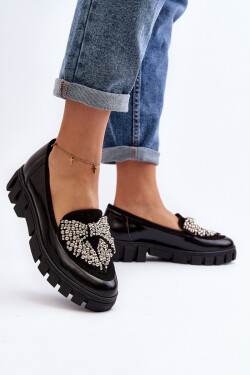 Lakované dámské mokasíny Laura Messi 2785 černé 40