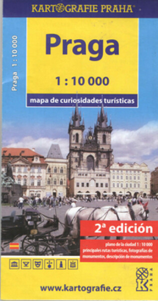 Praga Mapa de curiosidades turísticas /1:10 tis.
