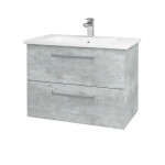 Dřevojas - Umyvadlová skříňka GIO SZZ2 80 - D01 Beton / Úchytka T01 / D01 Beton 82096A