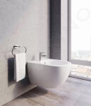 RAVAK - Chrome Závěsný bidet 360x510 mm, otvor pro baterii, bílá X01517