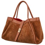 Módní dámská kožená kabelka na rameno Eris, koňaková