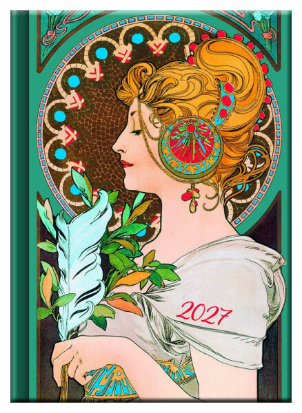 Praktik denní diář 2027 - MUCHA (A6)